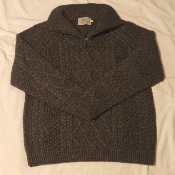 Aran Forest Green Zippered Turtleneck XXL